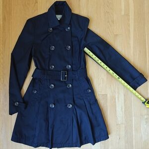 Pelle Studio Double Breasted Midnight Blue Trench Coat